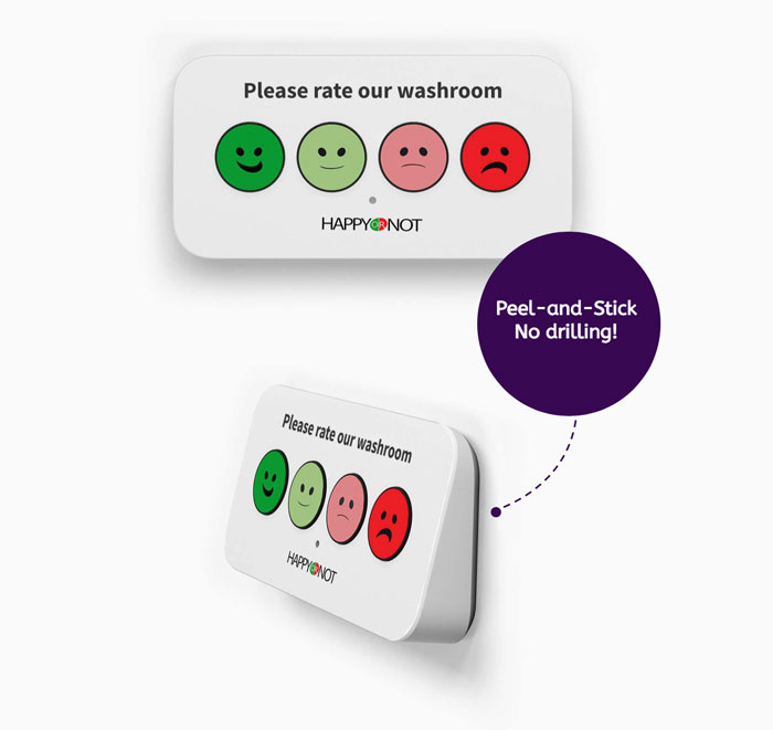 smileywall_detail The ultimate “restroom care, space saver”. Compact and completely wireless, place it exactly where needed in any restroom