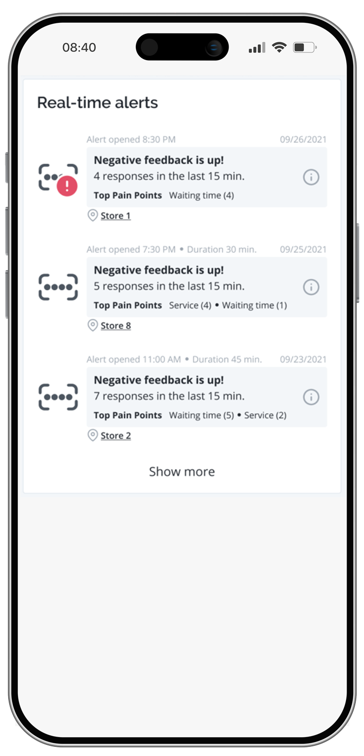 real-time alerts